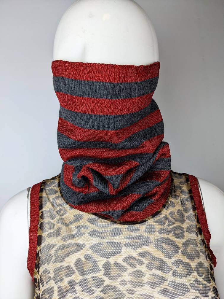 Y2k Vintage Dolce Gabbana Leopard Mesh Top, Knitted Stripped