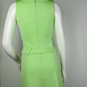 vintage 90s THIERRY MUGLER green tank dress. belted dress image 3