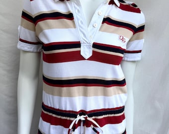 Y2k Vintage Dolce Gabbana Striped Polo, Collared T-shit