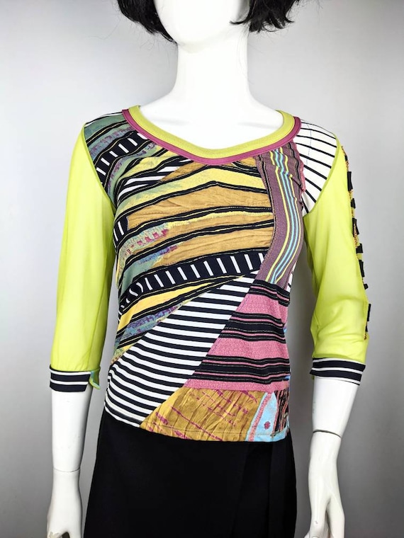 SAVE THE QUEEN : Top multicolore plein de pep S (Neu (gemäss