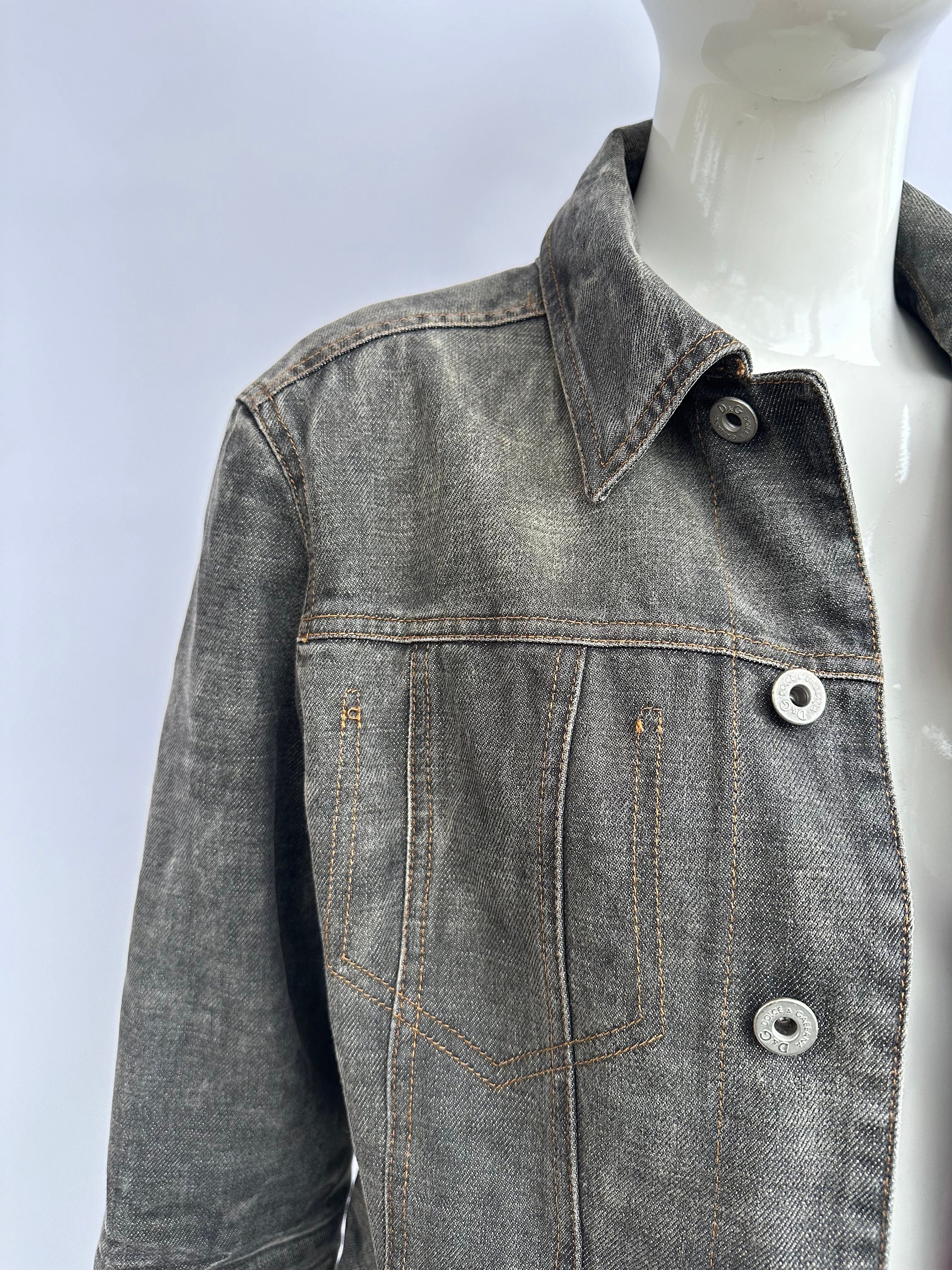 Y2k Vintage DOLCE GABBANA Denim Jacket. Grunge Jacket - Etsy
