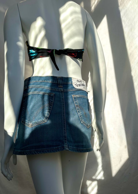 vintage 90s DOLCE GABBANA denim mini skirt - image 3