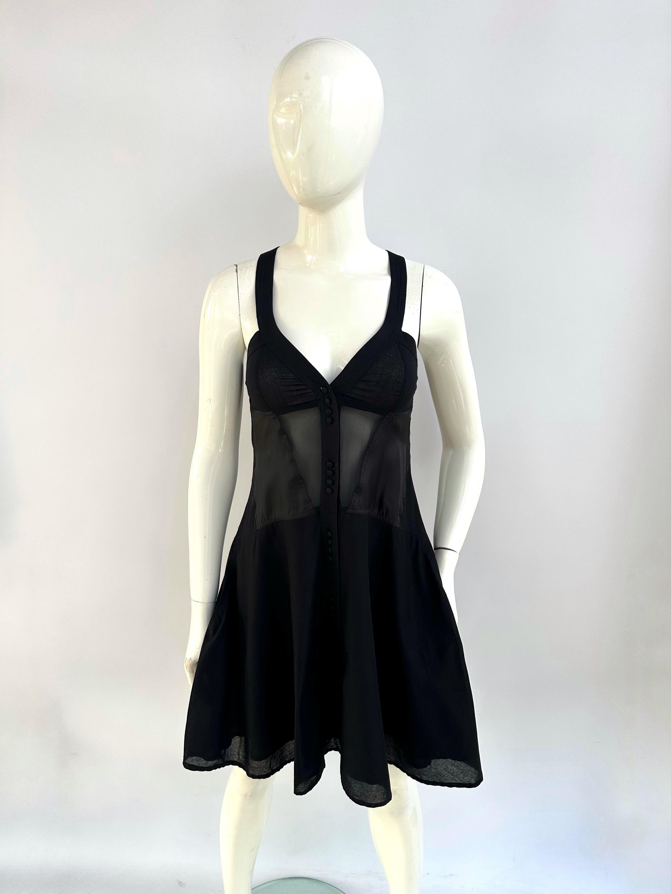 armani jeans black dress Vintage 90s Armani Jeans Black Dress, Criss Cross Back Dress, Silk Button  Gown