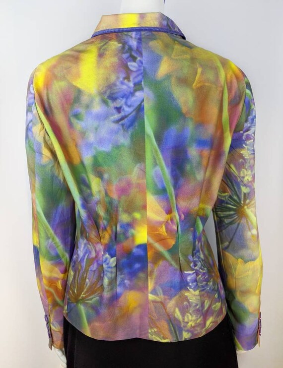 y2k vintage MOSCHINO floral jacket. abstract mult… - image 3