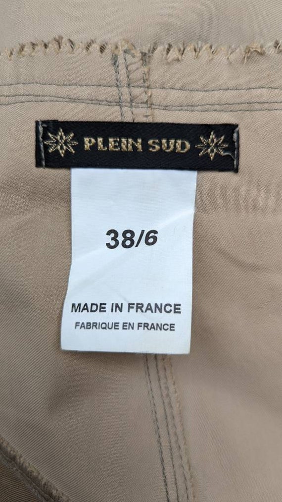 y2k vintage PLEIN SUD wrap mini skirt. beige asym… - image 7