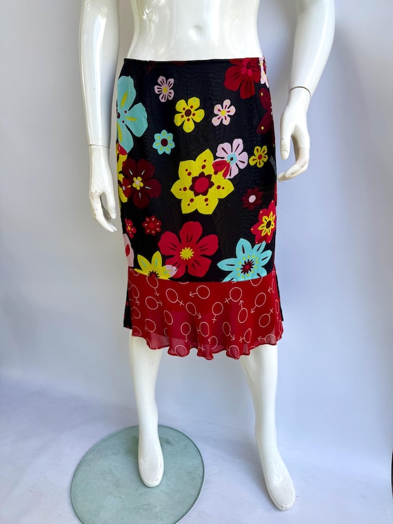 Y2k Vintage Moschino Patchwork Skirt, Multiprint Maxi Skirt - Etsy