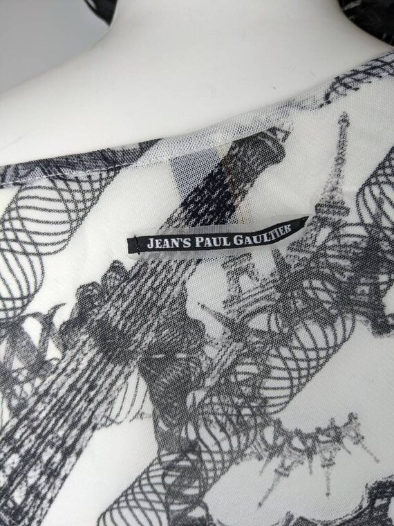 Y2k Vintage JEAN PAUL GAULTIER Mesh Top Eiffel Tower Paris Y2k Vintage JEAN PAUL GAULTIER Mesh Top Eiffel Tower Paris
