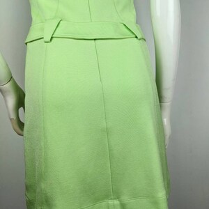 vintage 90s THIERRY MUGLER green tank dress. belted dress image 4