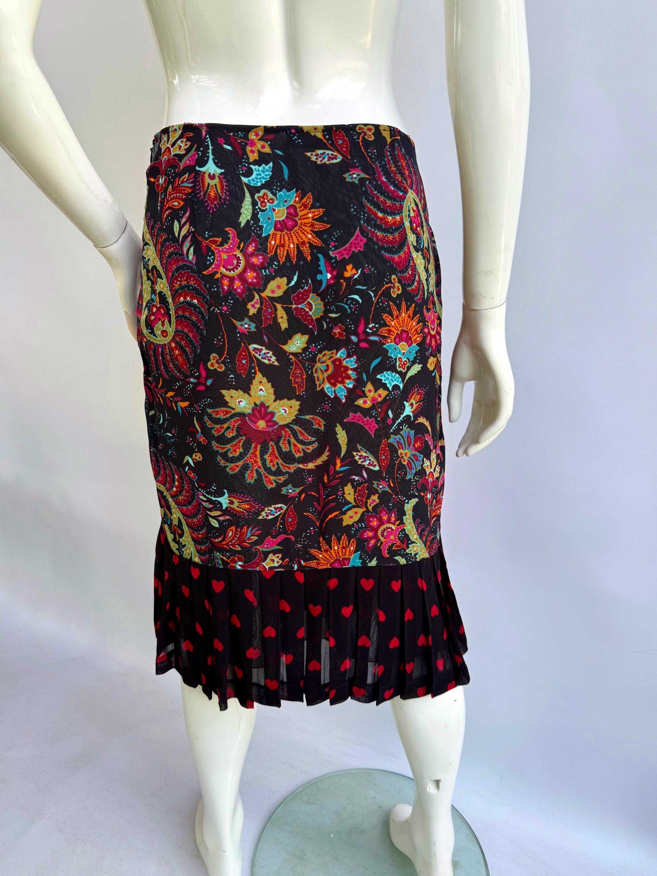 Y2k Vintage Moschino Patchwork Skirt, Multiprint Maxi Skirt - Etsy