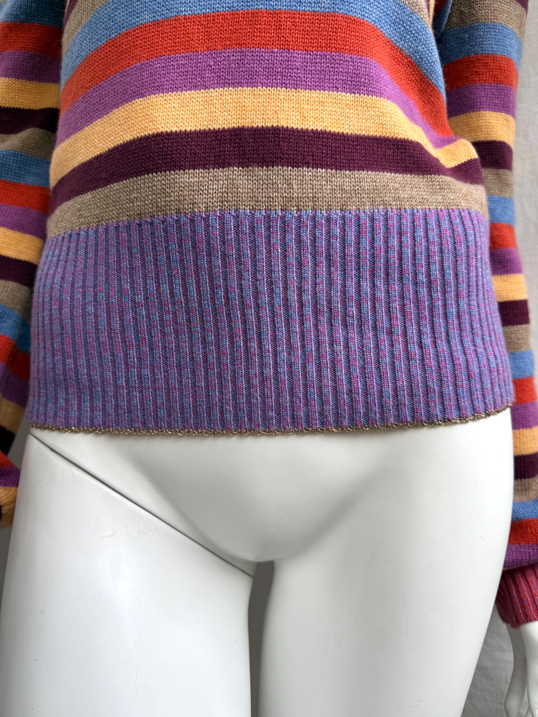 Y2k Vintage Dolce Gabbana Striped Sweater, D&G Knit Multicolor off