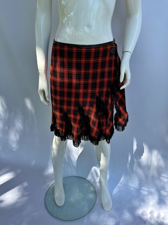 Jean paul gaultier fringe ornament skirt