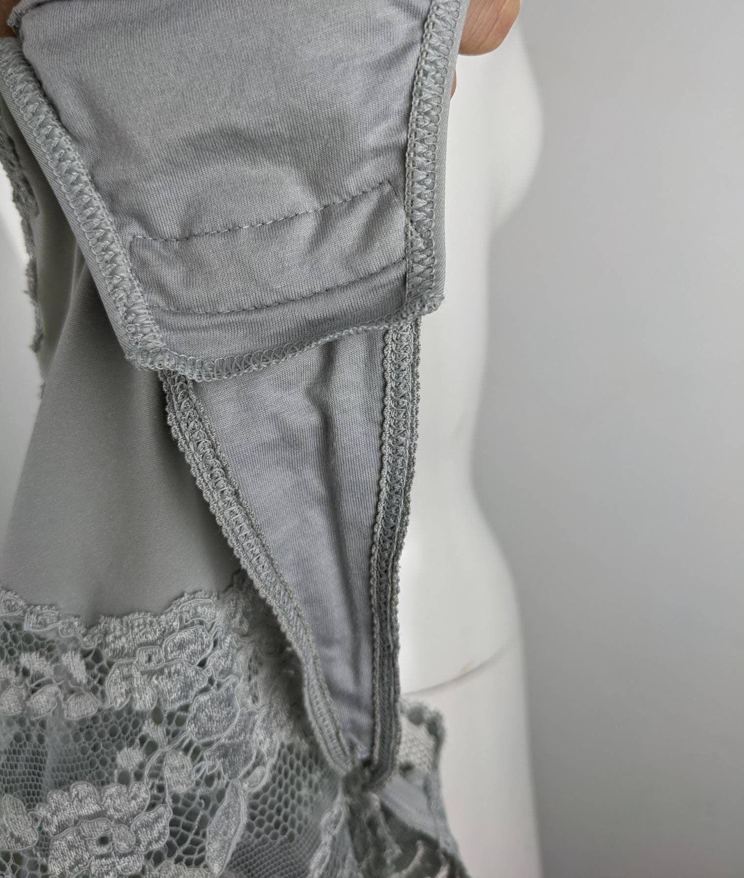 Buy Vintage 90s LA PERLA Lace Body. Gray Floral Embroidery Lingerie Online  in India 