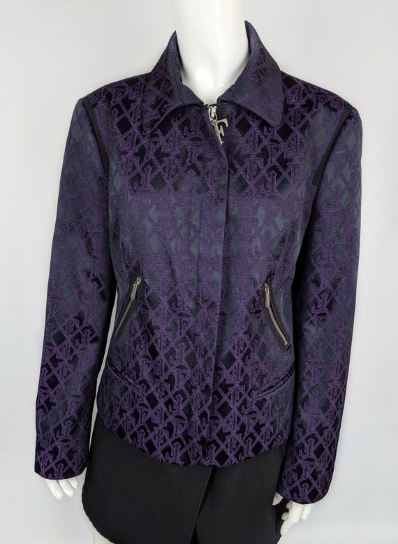 Y2k Vintage GIANFRANCO FERRE Purple Monogram Jacket. Satin -  Sweden