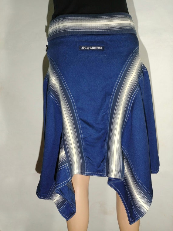 vintage 90s JEAN PAUL GAULTIER asymmetrical denim… - image 4