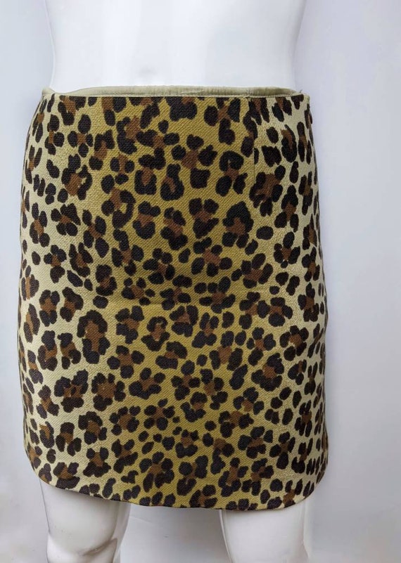 y2k vintage MOSCHINO leopard set. wool skirt and … - image 7