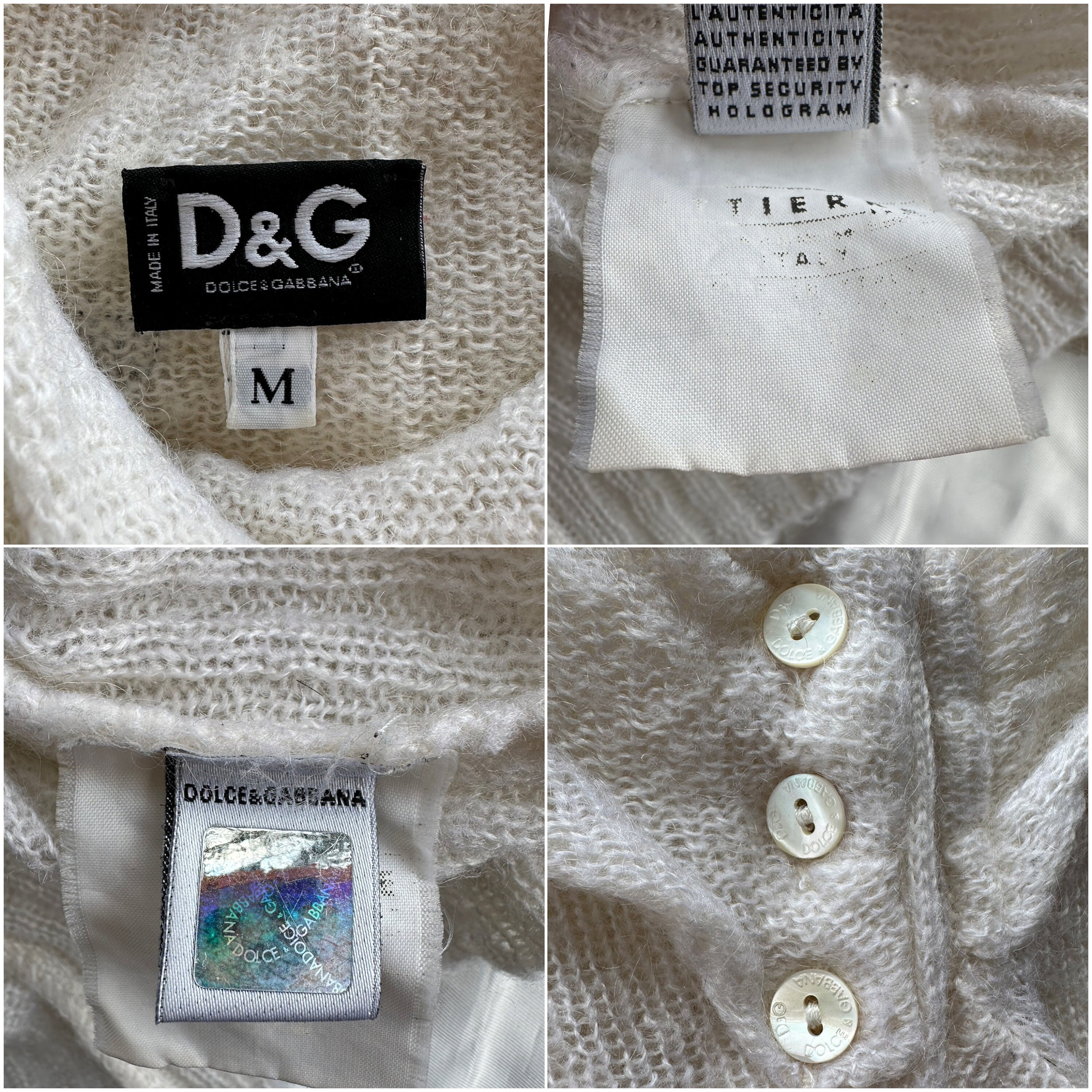 Y2k Vintage Dolce Gabbana White Knitted Top, Turtleneck Y2k Vintage Dolce Gabbana White Knitted Top, Turtleneck