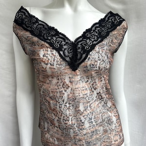 Y2k Vintage Dolce Gabbana Lace Tank Top, D&G V-neck Top