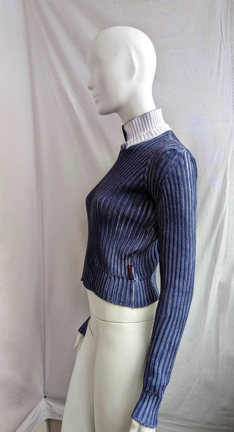 Y2k Vintage DOLCE GABBANA Ribbed Sweater. Tie Dye Knitting