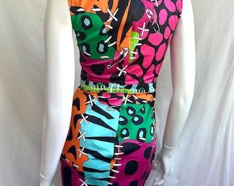 ワンピース Moschino Dress With Animal Pattern Animal-Print-Silk-Ruffle-Dress