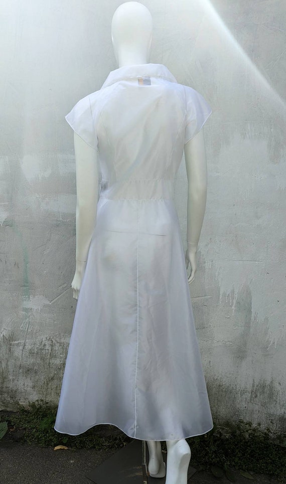 y2k vintage FENDI white clear cape. summer organz… - image 4