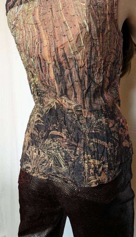 Vintage 90s DOLCE GABBANA Shirt. D&G Overprint Camouflage Button 