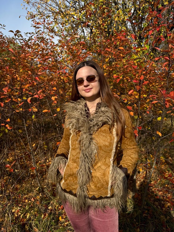 Vintage Y2k 00s Miss Sixty Faux Suede Rust Sheepskin Coat - Etsy