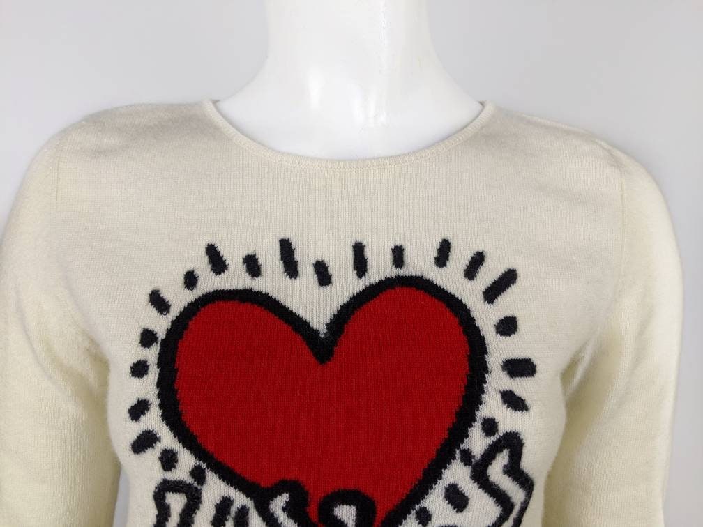 Vintage 90s JIL SANDER Keith Haring Sweater. Men Holding a - Etsy