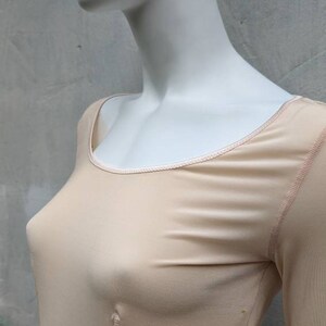 y2k vintage DOLCE GABBANA mesh top. D&G cream sheer blouse long sleeve image 5