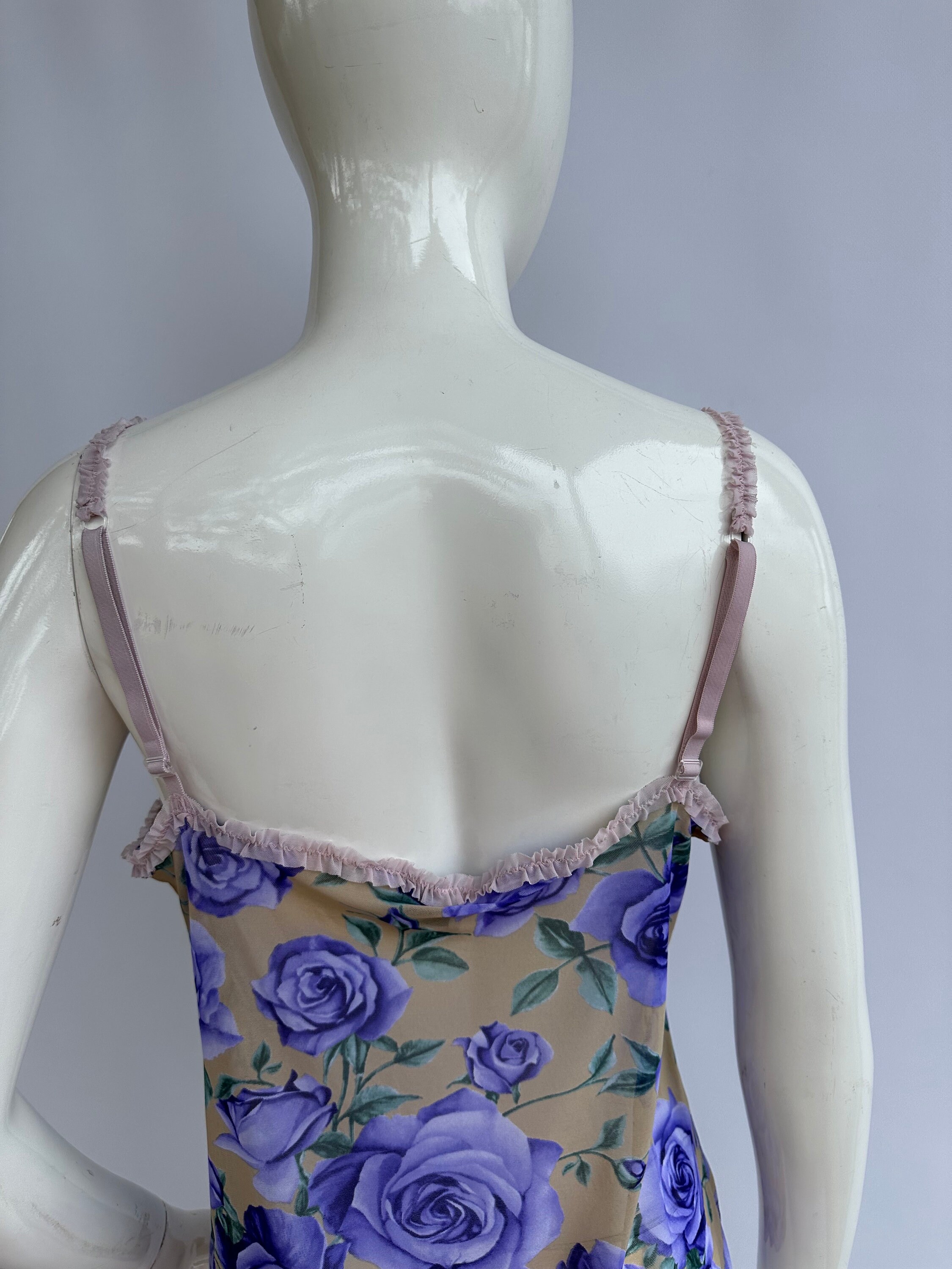 Y2k Vintage DOLCE GABBANA Floral Mesh Top. Purple Roses Print - Etsy