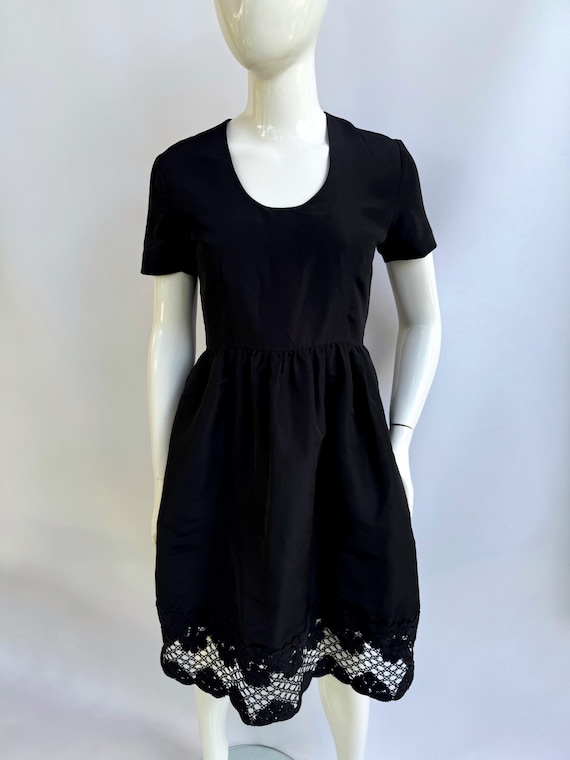 Balmain, Vintage 80s Pierre Balmain Silk Dress, Black Dress