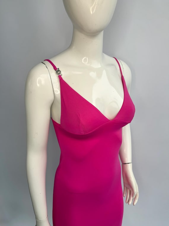 Y2k Vintage Versace Pink Dress, Bodycon Tank Dress Y2k Vintage Versace Pink Dress, Bodycon Tank Dress