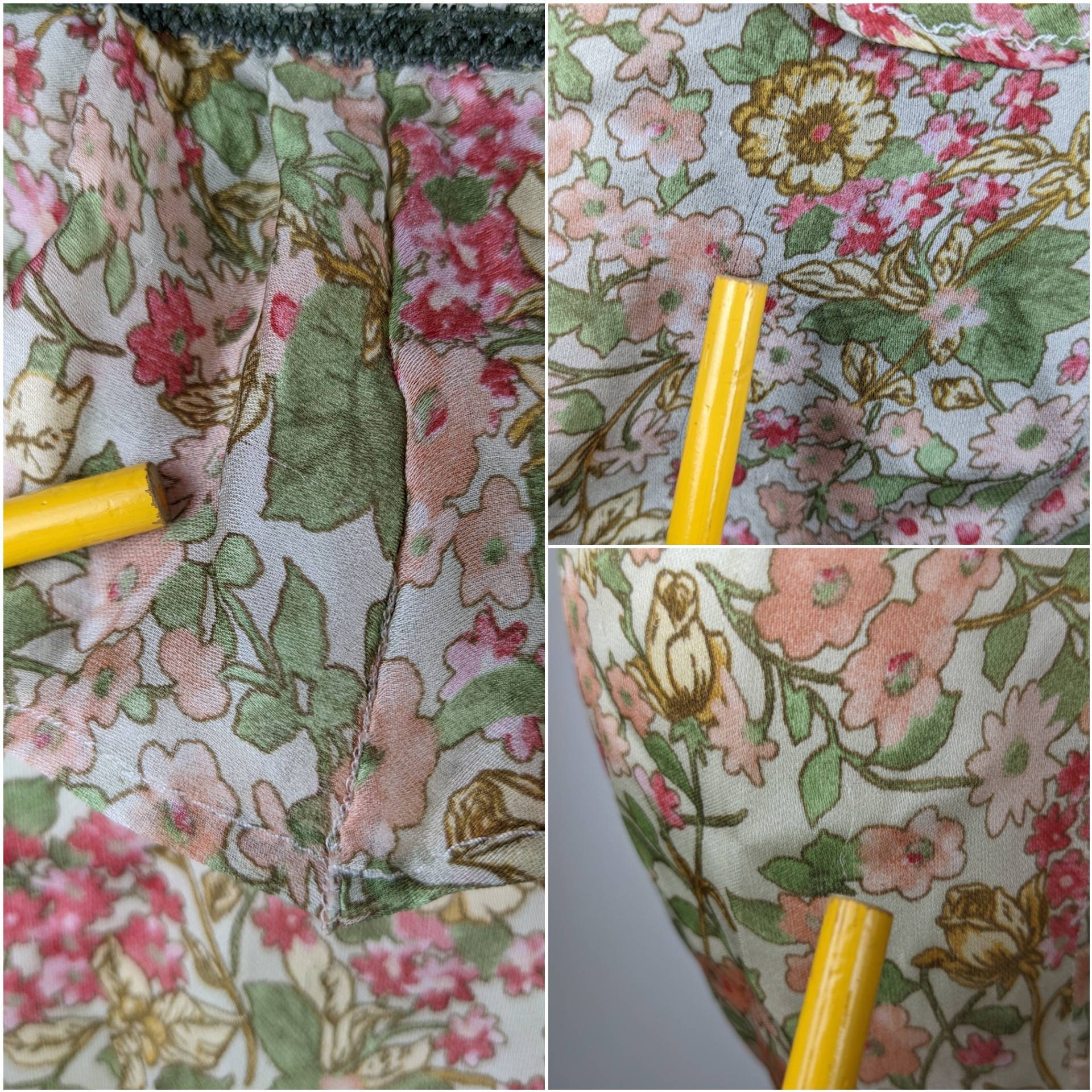 Vintage 90s DOLCE GABBANA Silk Ruffles Blouse. Floral Sheer