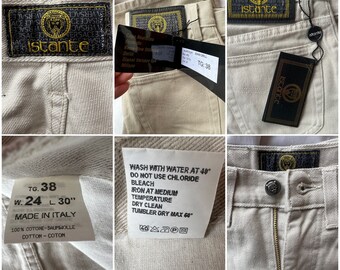 90年代のヴェルサーチデニムパンツ、デッドストックのデザイナー