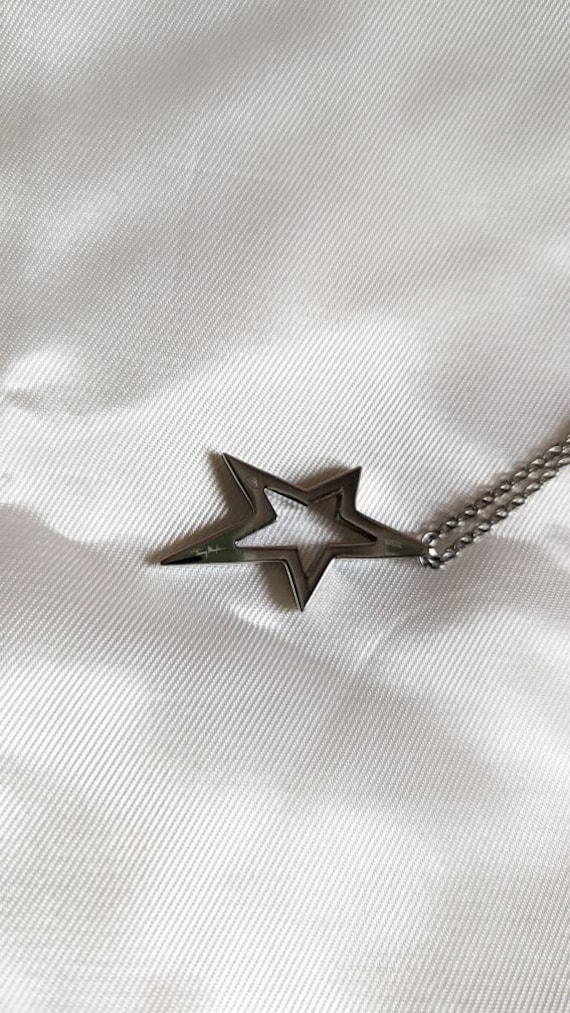 Thierry Mugler ネックレス THIERRY MUGLER silver metal pendant necklace