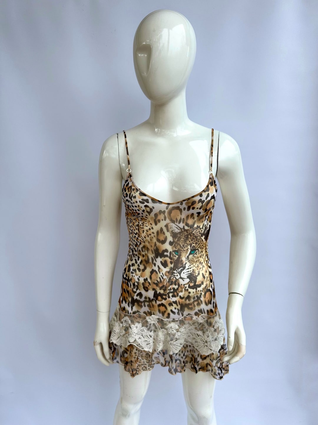 その他 VANILLA GAL LEOPARD ver Y2k Vintage La Perla Leopard Sheer Slip Dress, Animal