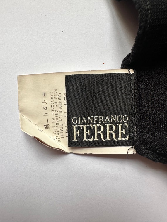 y2k vintage GIANFRANCO FERRE tank lace up top. bl… - image 9