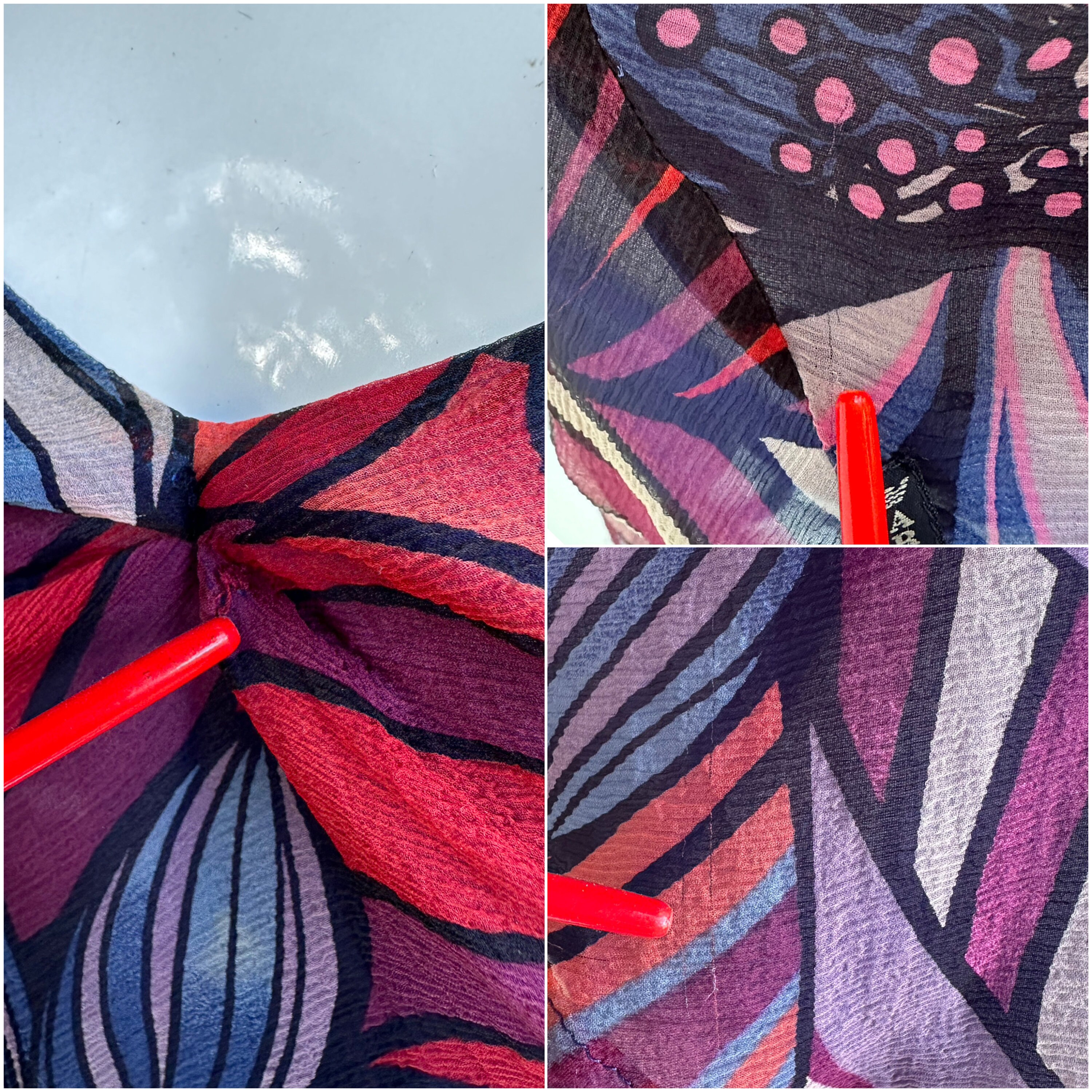 Y2k Vintage Armani Jeans Floral Silk Top, Criss Cross Tank Top