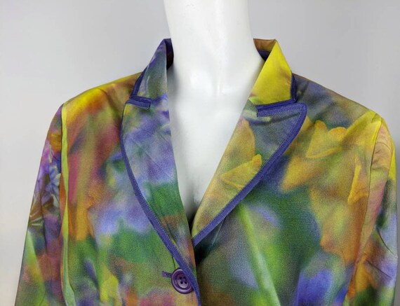 y2k vintage MOSCHINO floral jacket. abstract mult… - image 4