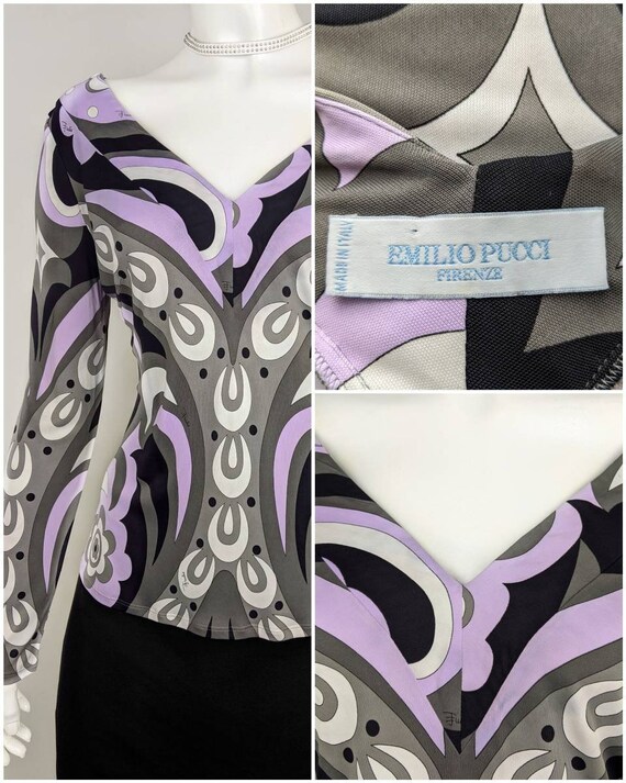 EMILIO PUCCI vintage shirt abstract geometric prin