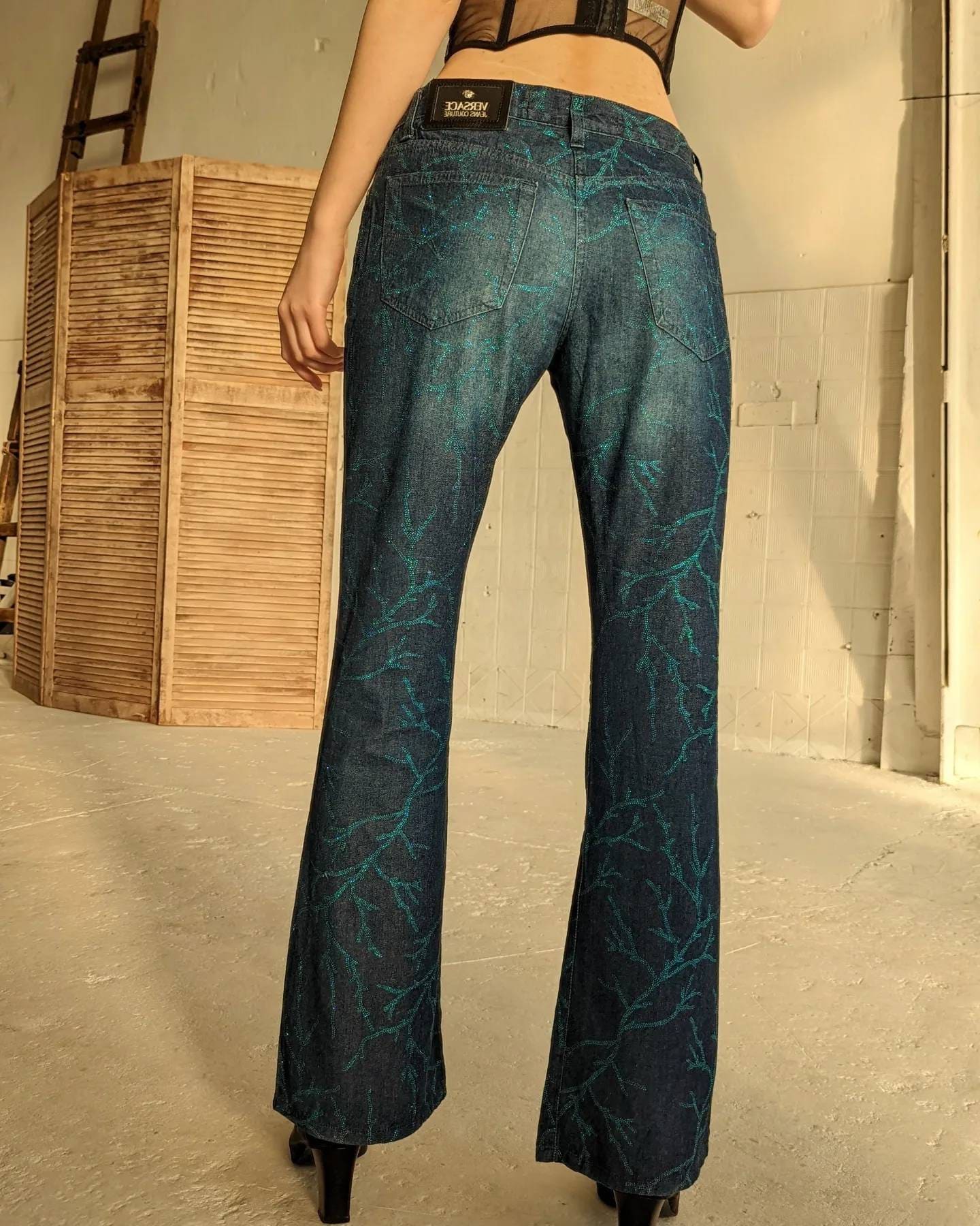 【versace】flare pants Medusa '95 Wool-Blend Flared Pants Black | VERSACE US