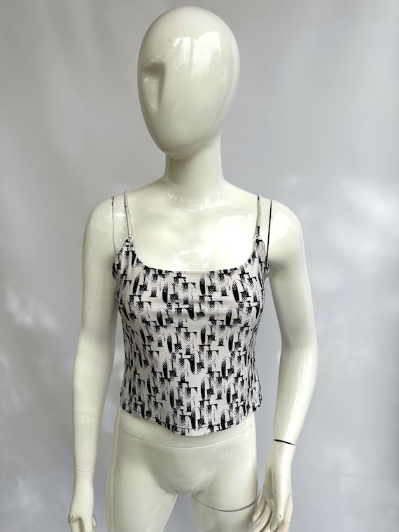 Y2k Vintage Gianfranco Ferre Monogram Crop Tank Top
