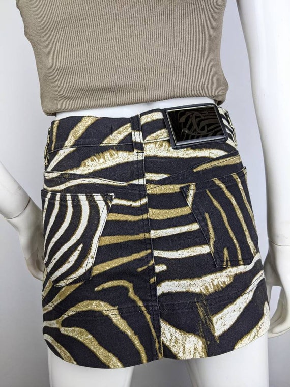 Vintage 90’s black animal print mini skirt