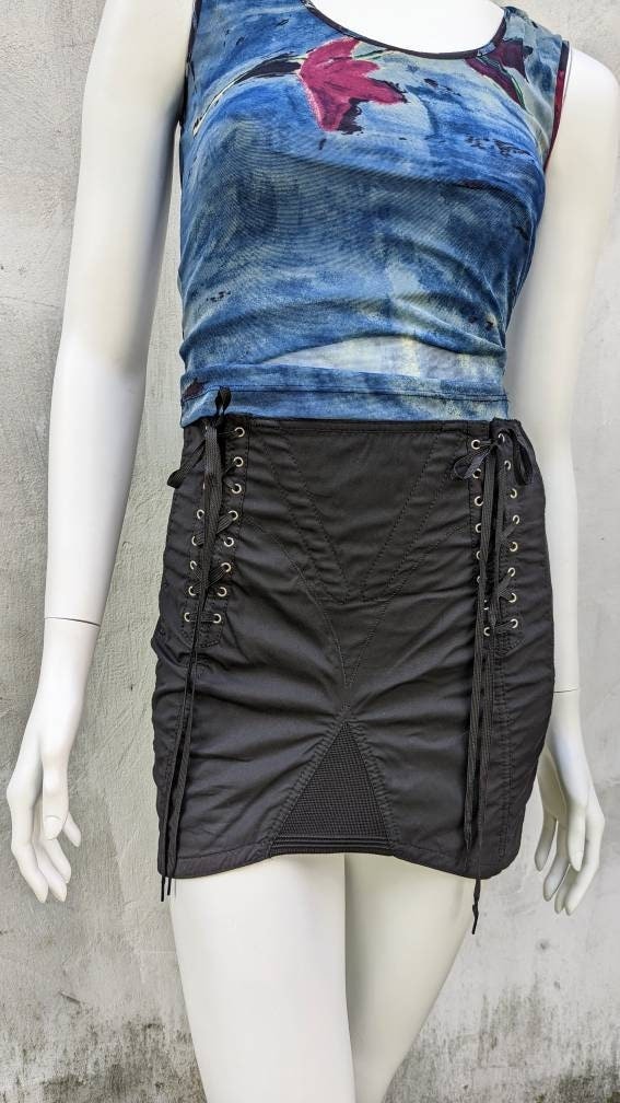 Junior Gaultier ゴルチエ　ミニ　スカート　サイドレース　y2k Junior Gaultier ゴルチエ ミニ スカート サイドレース y2k