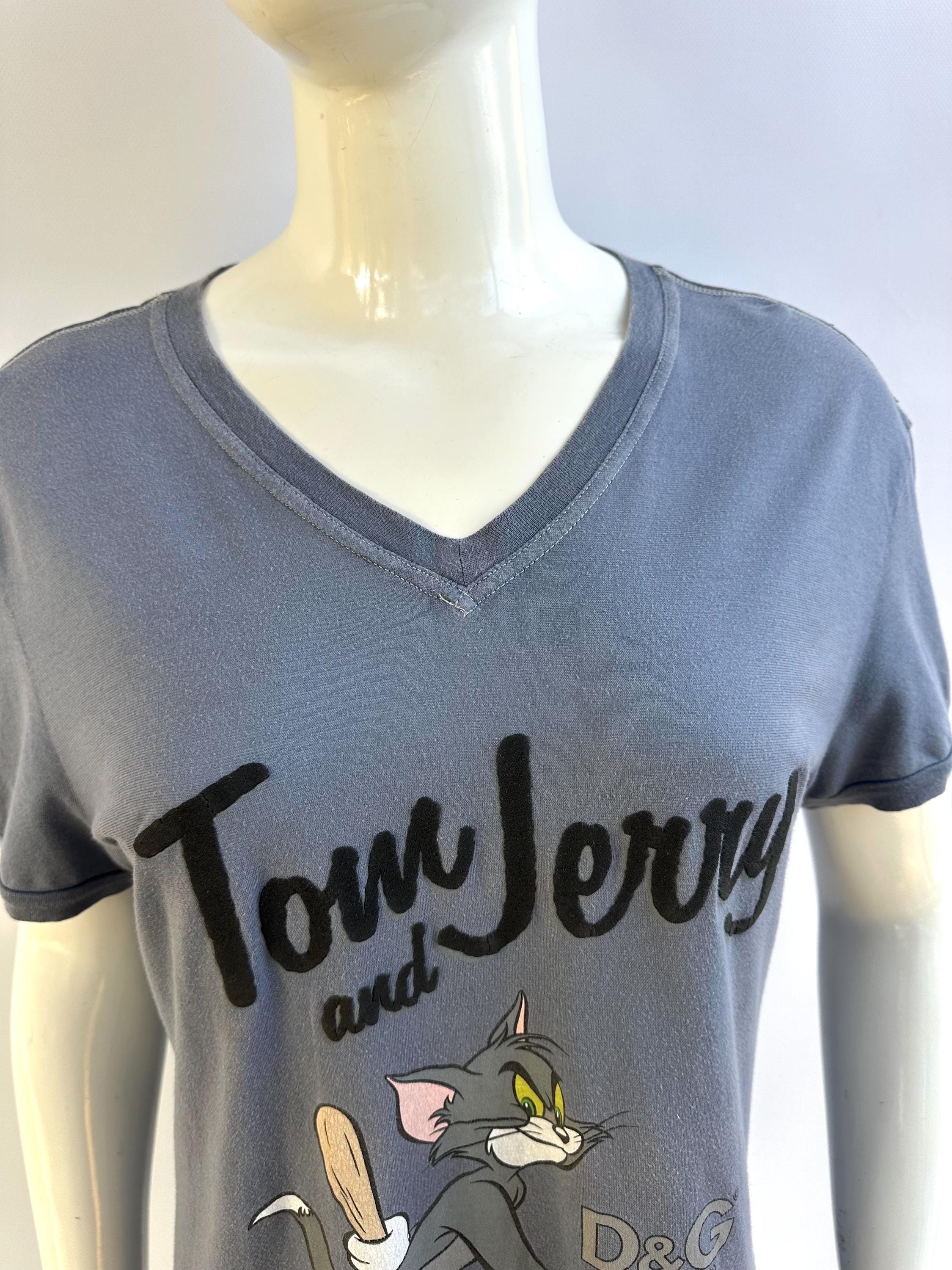 Y2k Vintage Dolce Gabbana T-shirt Tom & Jerry Graphic Print