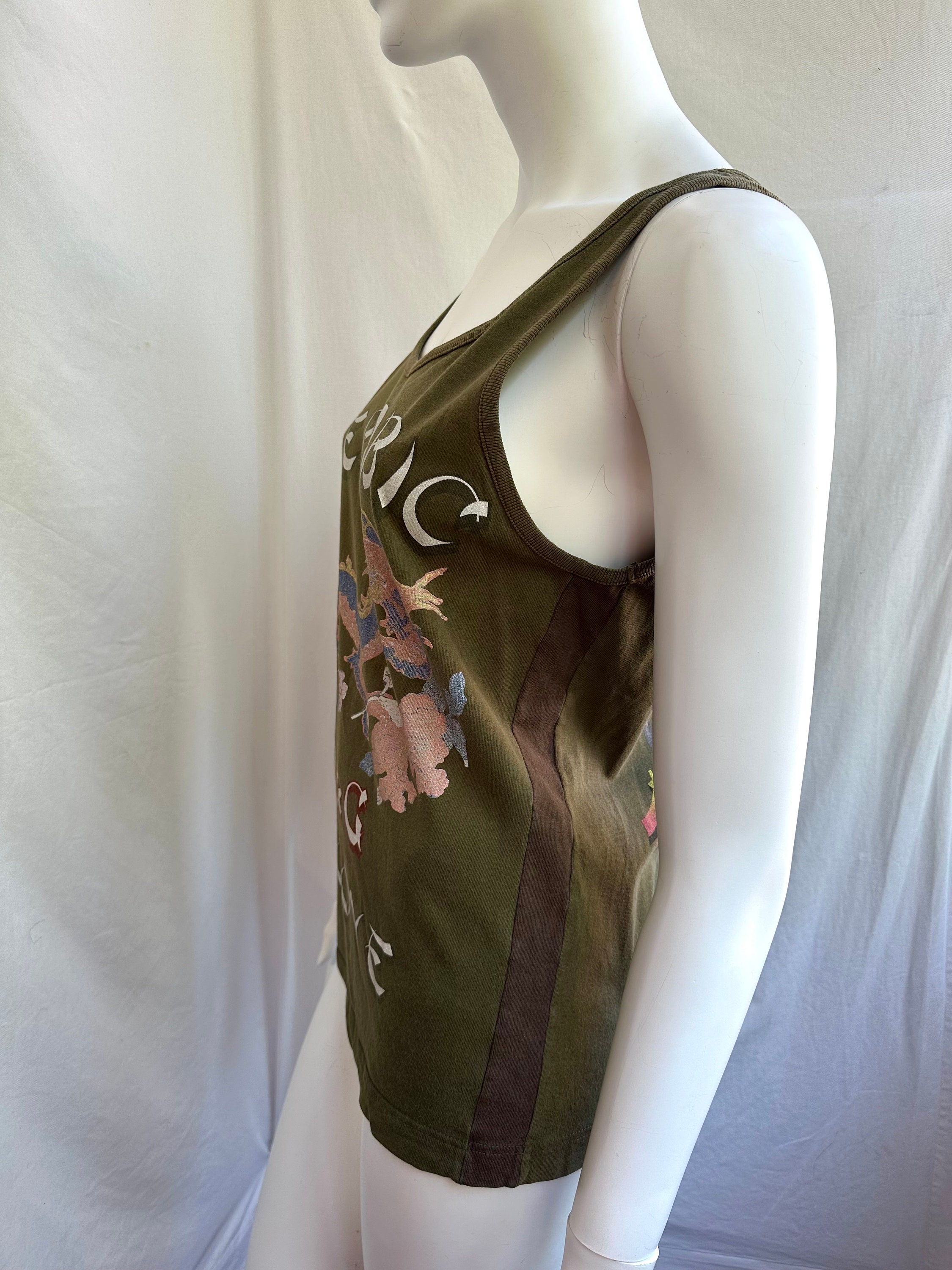 トップス 2000's DOLCE&GABBANA long tank top y2k Y2k Vintage DOLCE GABBANA Tank Top. D&G Logo Print Top - Etsy