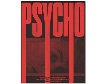 Psycho Inspired | Horror Movie, Art Print, 10 x 8 Pop Culture Poster, Modern Wall Art, Unique Poster InkJet Print, CMYK Poster, Wall Art