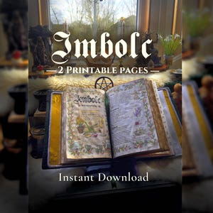 Imbolc: Vårens löfte | Målarset A4 och US | Utskrivbar Skuggornas Bok | Årets Hjul | Grimoire-målarbilder (PDF och PNG)