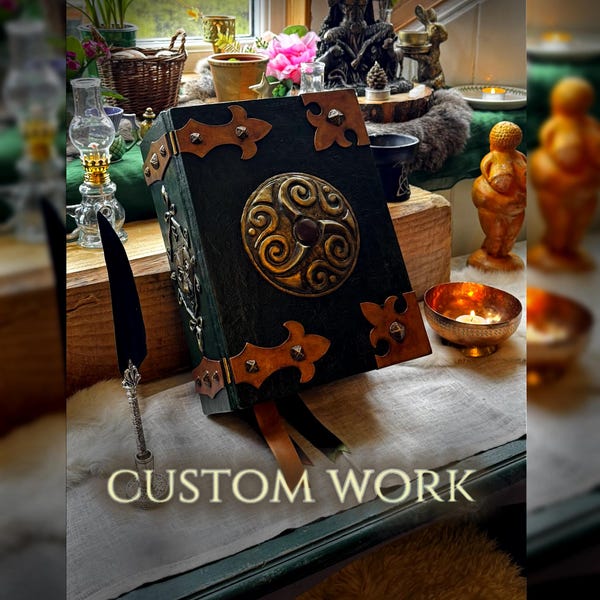 Custom Grimoire – Artistic Collaboration | One-of-a-Kind Handcrafted Book of Shadows
