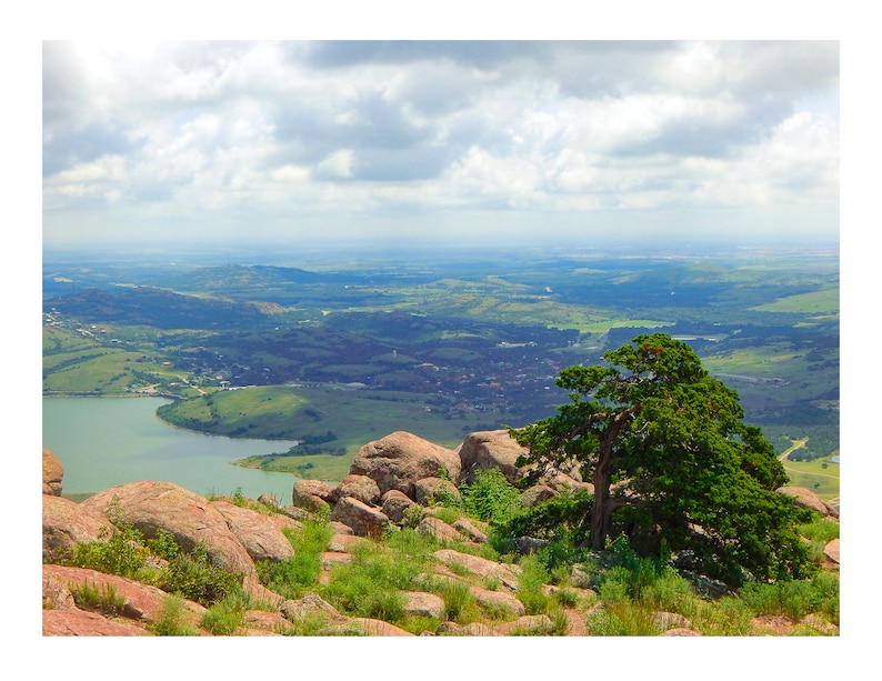 View from the Wichita's View from Elk Mountain in the Wichita Mountains in Southern Oklahoma, 8x10 Photo Print image 1