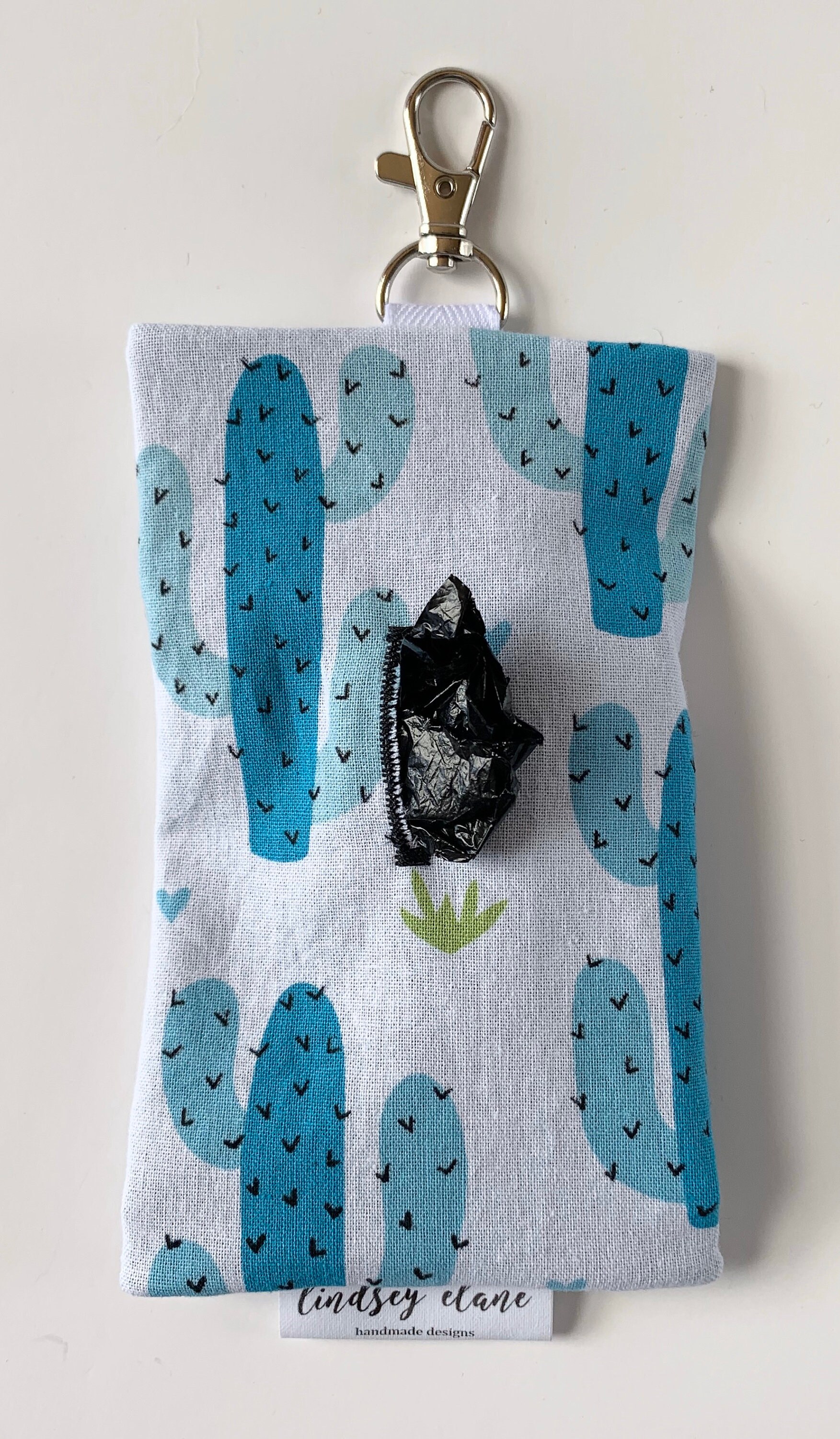 Blue Cactus Dog Poop Bag Holder Etsy UK